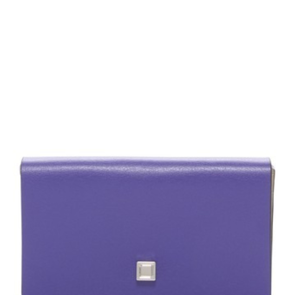 Lodis Mini Card Case Violet / Taupe New With Tags